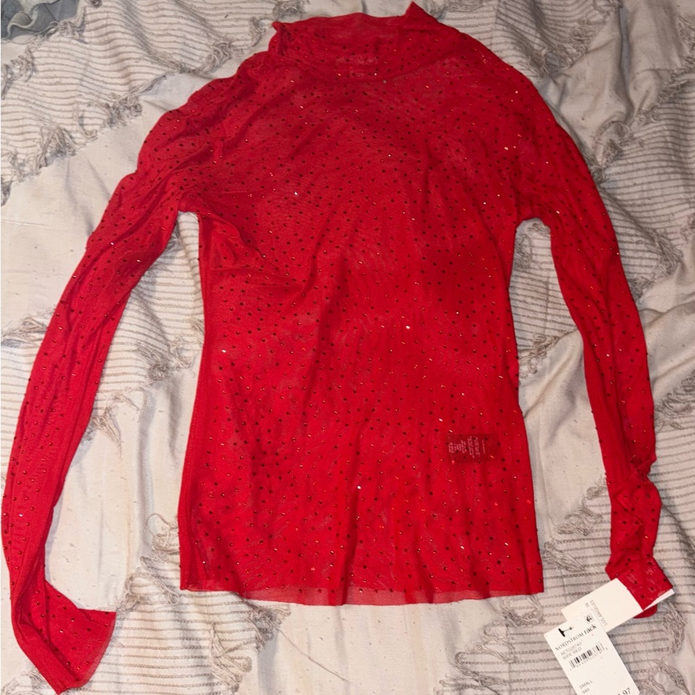 AFRM Sparkling Red Long Sleeve Top